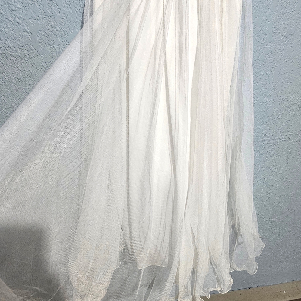 Speechless Sz 10 Children's Flower Girl Jr Bridesmaid Dress Champagne & Cream - Picture 4 of 10